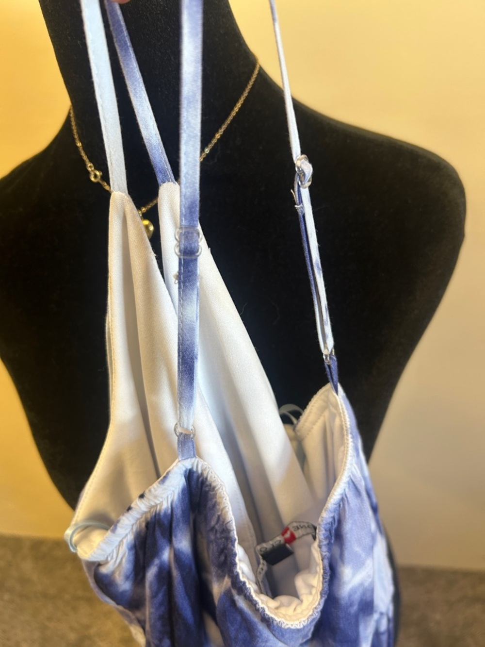 Charming Tie-Dye Maxi Dress - Navy & White - Picture 6 of 6